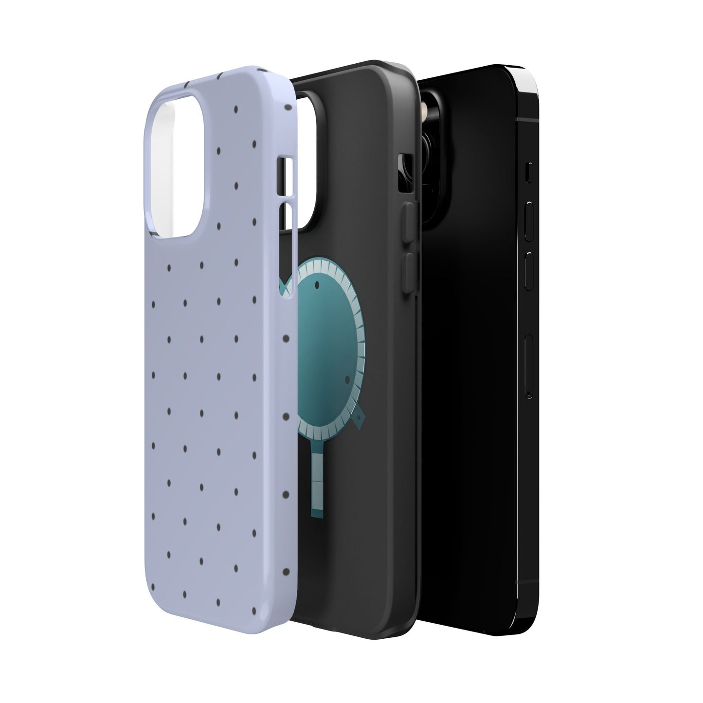 Polka Pop Case in Sabrina Blue + Pastel Black