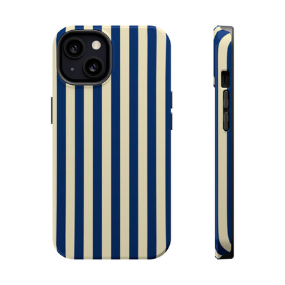 Summer Stripes Case in Butter Yellow + Dark Blue