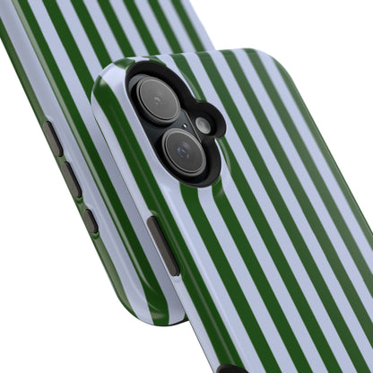 Summer Stripes Case in Forest Green + Baby Blue