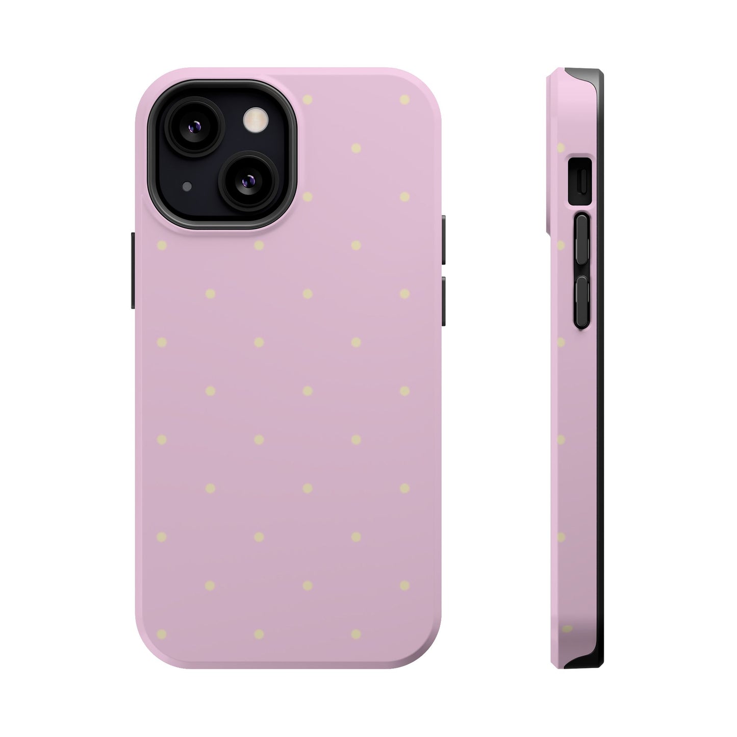 Polka Pop Case in Soft Pink + Butter Yellow