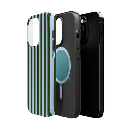 Summer Stripes Case in Forest Green + Baby Blue