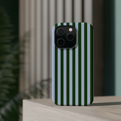 Summer Stripes Case in Forest Green + Baby Blue