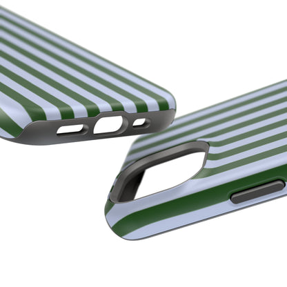 Summer Stripes Case in Forest Green + Baby Blue