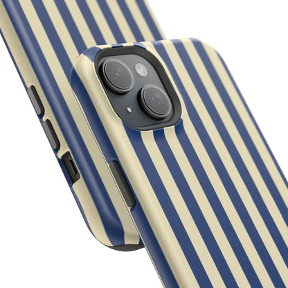 Summer Stripes Case in Butter Yellow + Dark Blue