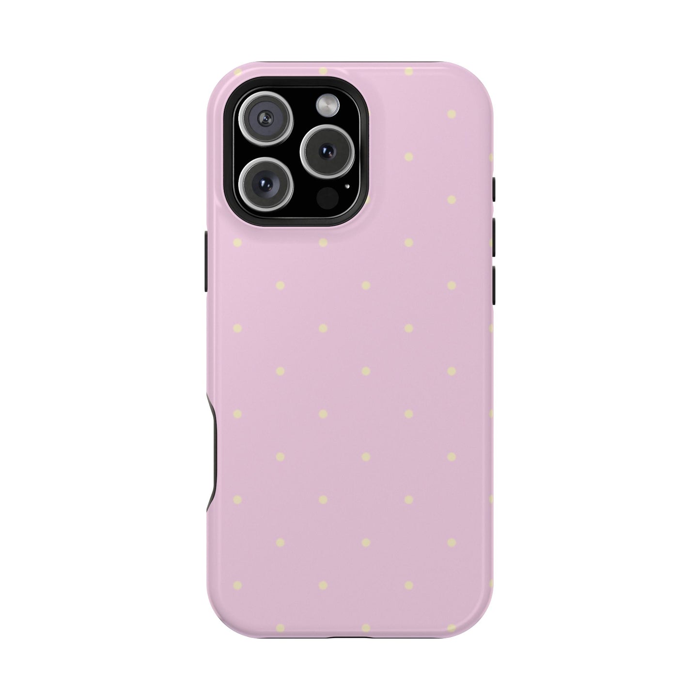Polka Pop Case in Soft Pink + Butter Yellow
