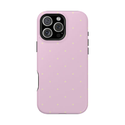 Polka Pop Case in Soft Pink + Butter Yellow