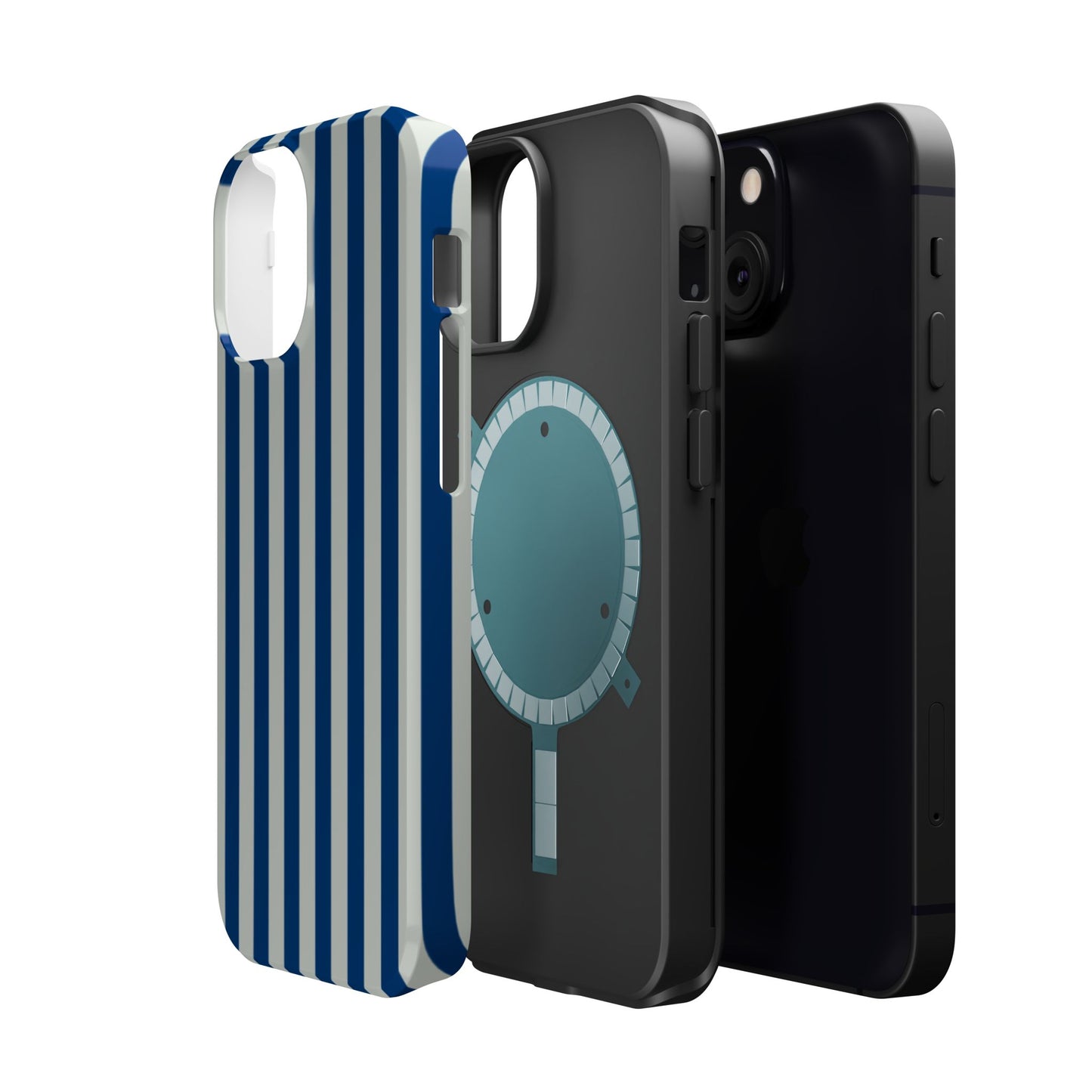 Summer Stripes Case in Dark Blue + Baby Blue