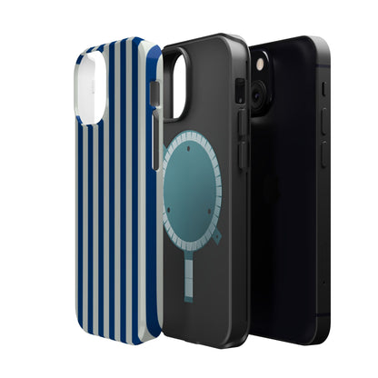 Summer Stripes Case in Dark Blue + Baby Blue