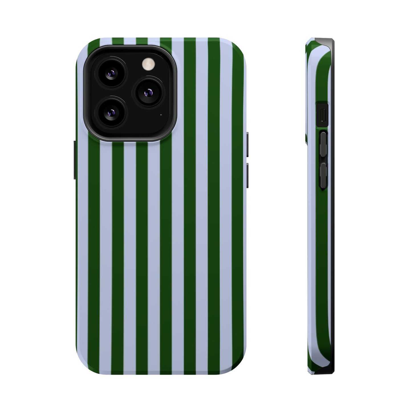 Summer Stripes Case in Forest Green + Baby Blue