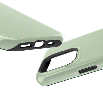 Polka Pop Case in Mint Green + Princess Pink
