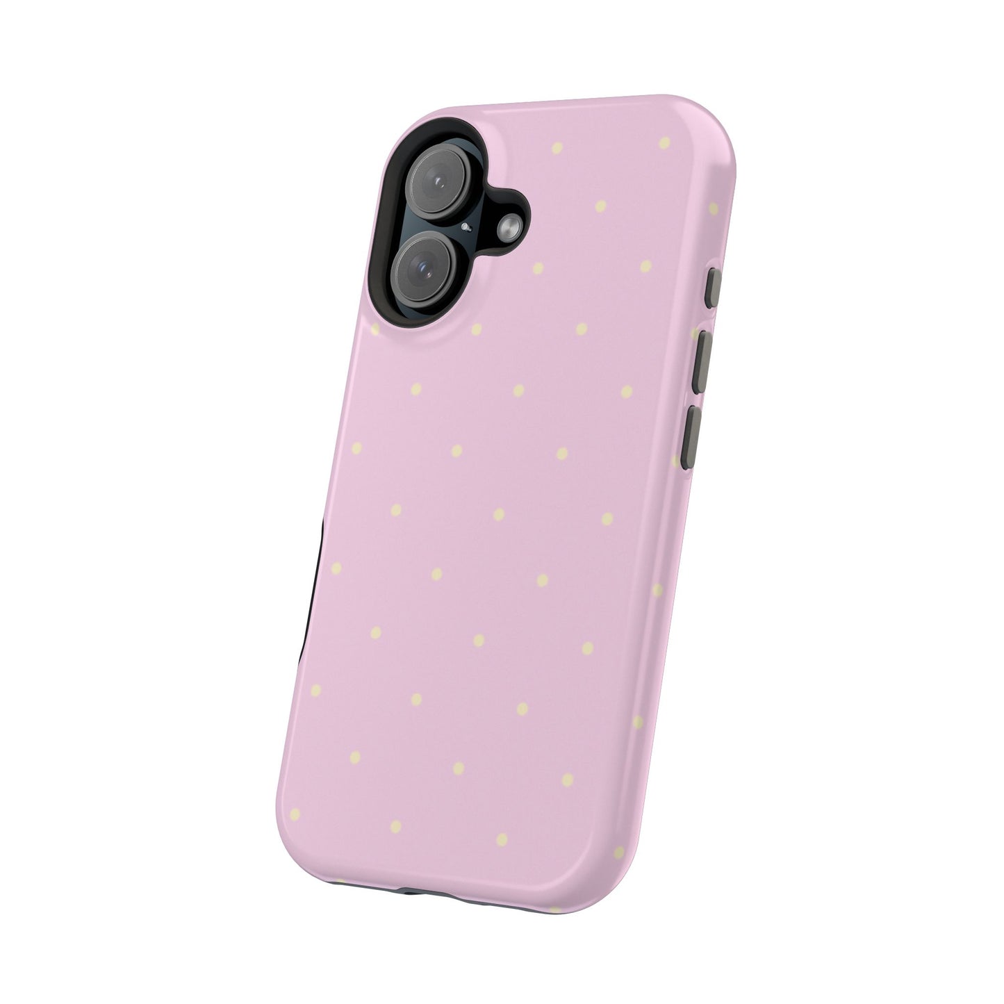 Polka Pop Case in Soft Pink + Butter Yellow