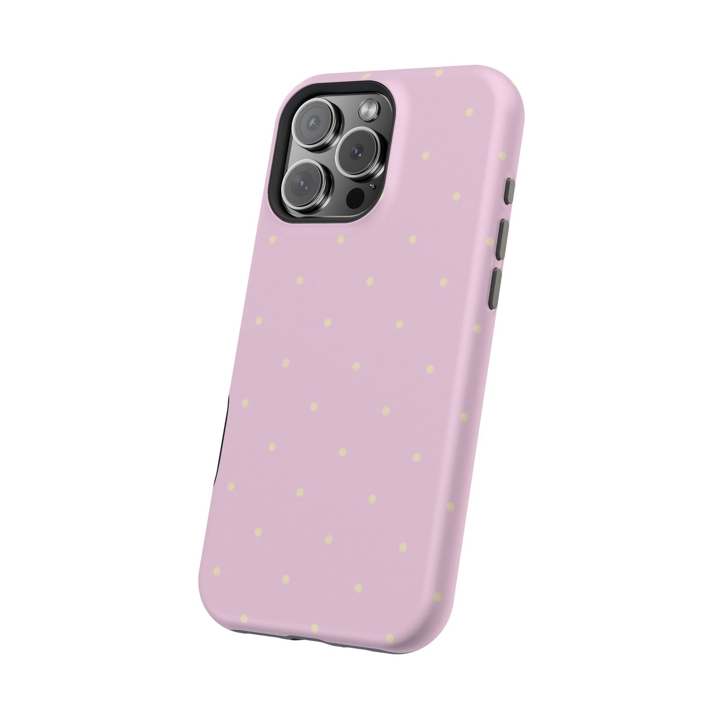 Polka Pop Case in Soft Pink + Butter Yellow
