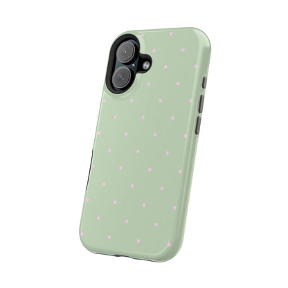 Polka Pop Case in Mint Green + Princess Pink