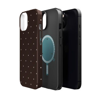 Polka Pop Case in Espresso Brown + Off White