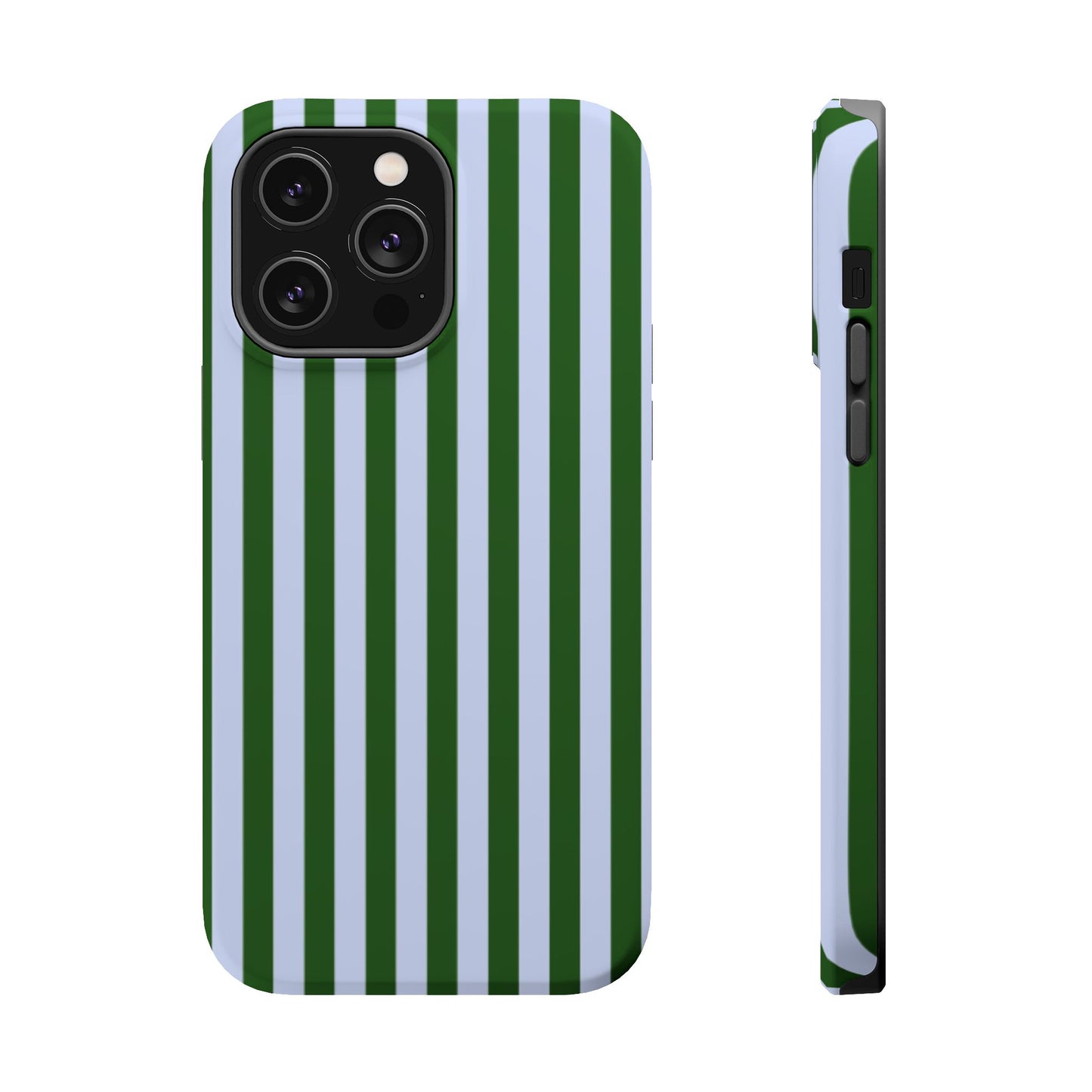 Summer Stripes Case in Forest Green + Baby Blue