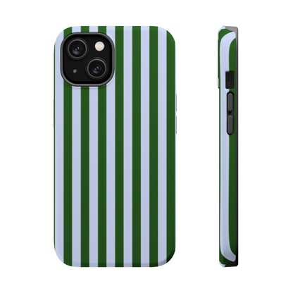 Summer Stripes Case in Forest Green + Baby Blue