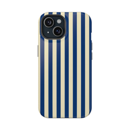 Summer Stripes Case in Butter Yellow + Dark Blue