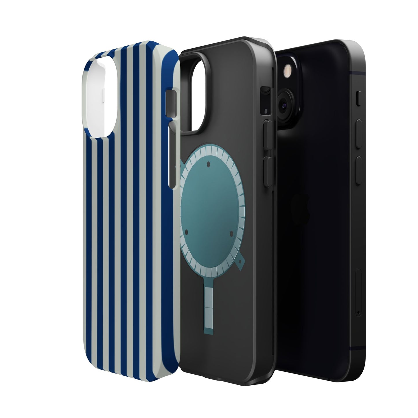 Summer Stripes Case in Dark Blue + Baby Blue