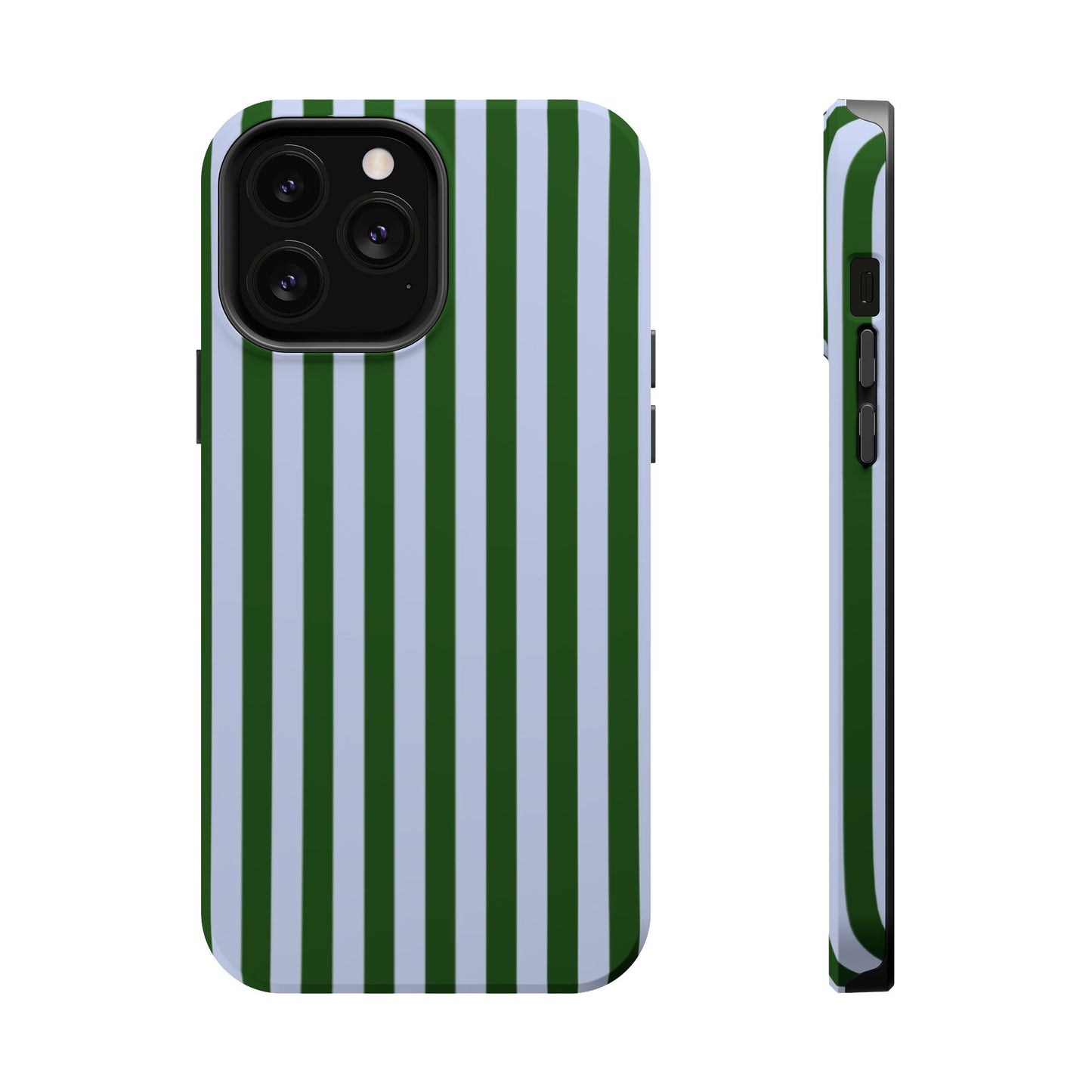 Summer Stripes Case in Forest Green + Baby Blue