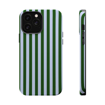 Summer Stripes Case in Forest Green + Baby Blue