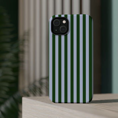 Summer Stripes Case in Forest Green + Baby Blue