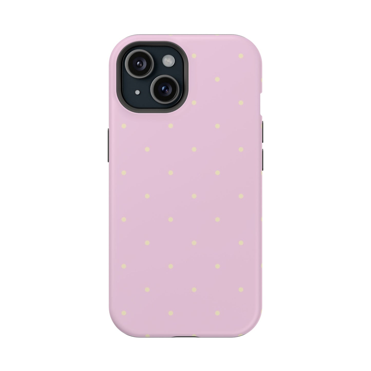 Polka Pop Case in Soft Pink + Butter Yellow