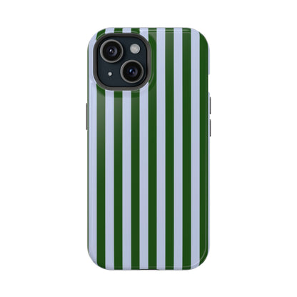 Summer Stripes Case in Forest Green + Baby Blue