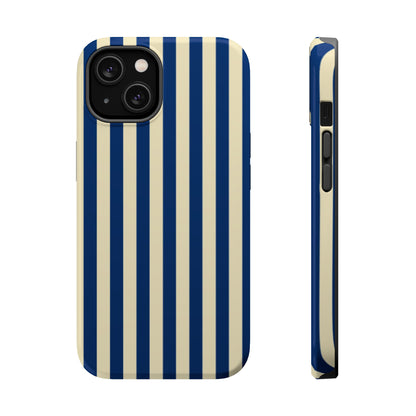 Summer Stripes Case in Butter Yellow + Dark Blue