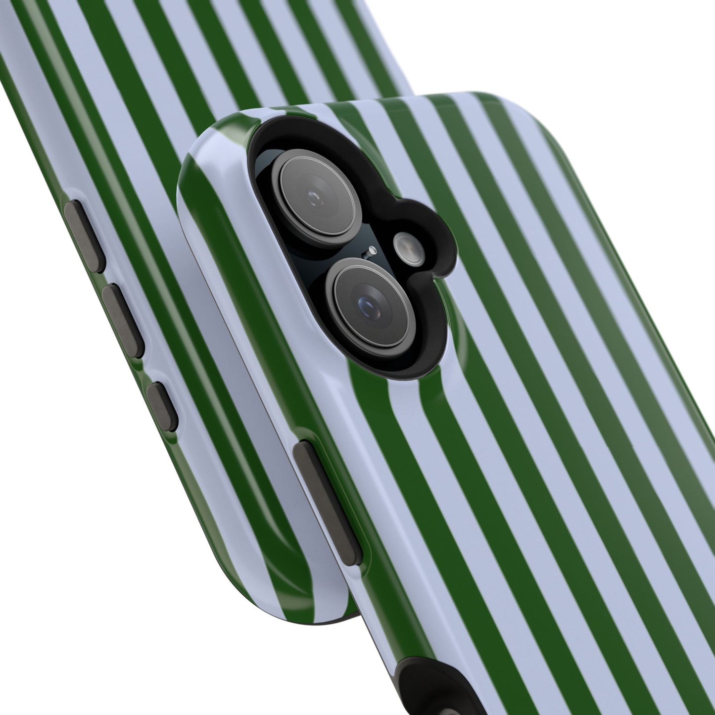 Summer Stripes Case in Forest Green + Baby Blue