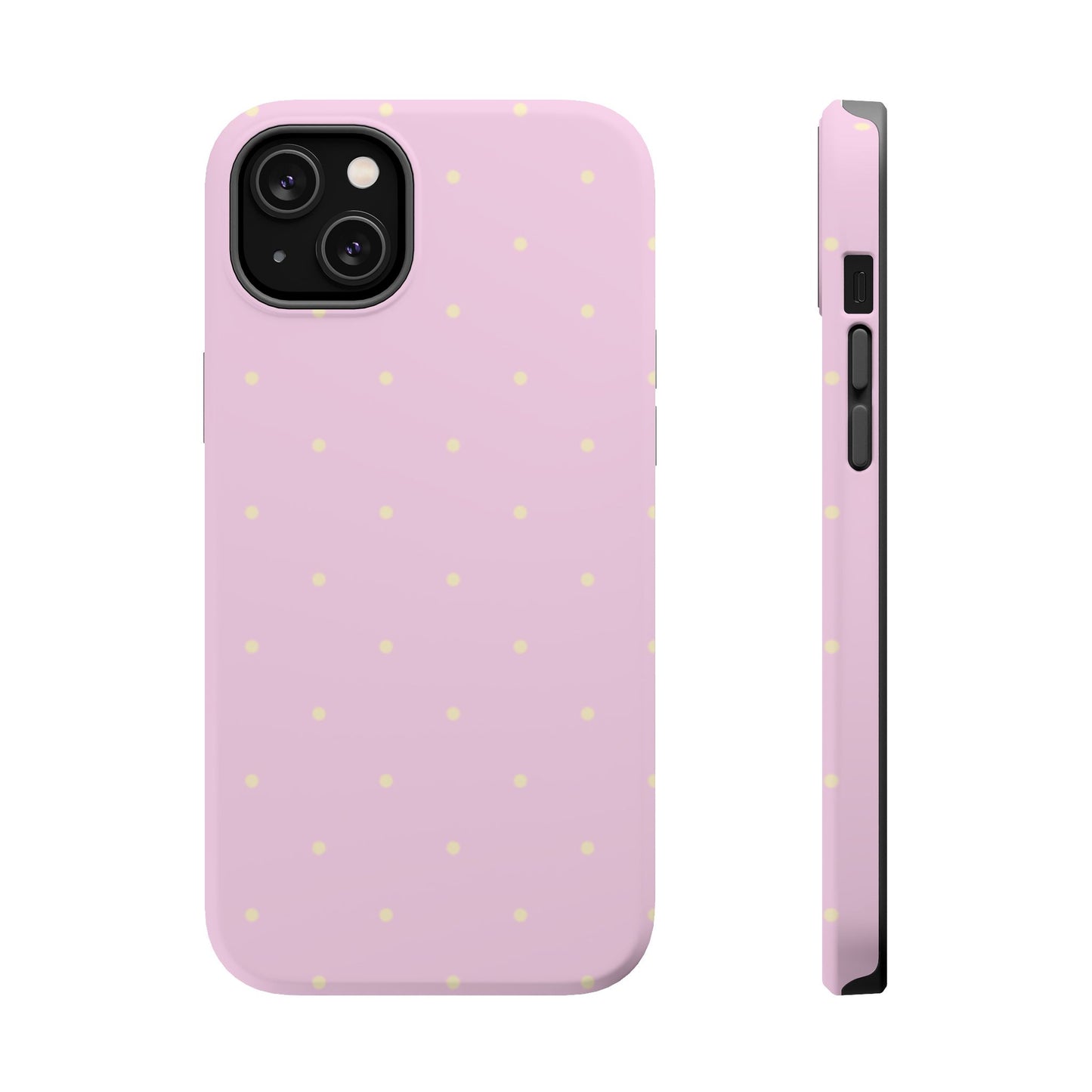Polka Pop Case in Soft Pink + Butter Yellow