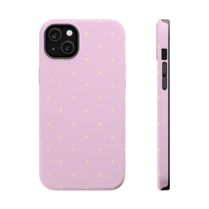Polka Pop Case in Soft Pink + Butter Yellow