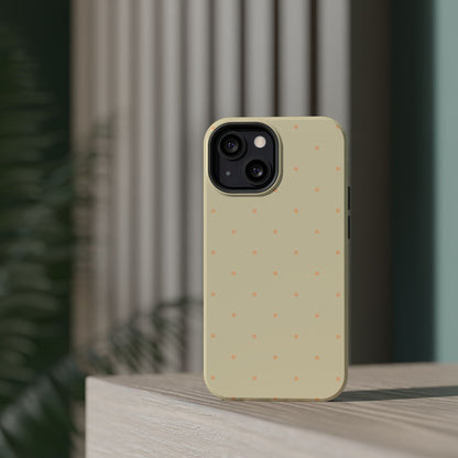 Polka Pop Case in Butter Yellow + Creamy Orange