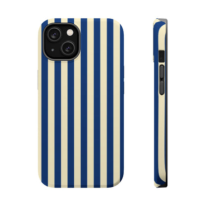 Summer Stripes Case in Butter Yellow + Dark Blue