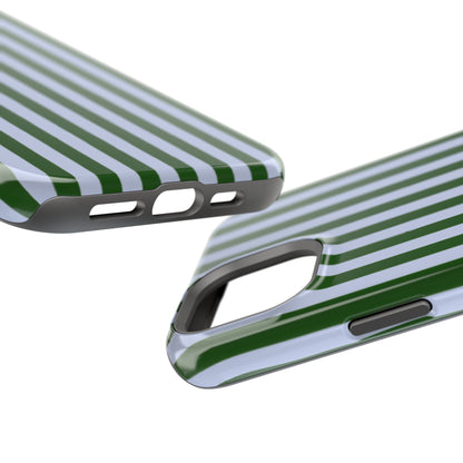 Summer Stripes Case in Forest Green + Baby Blue