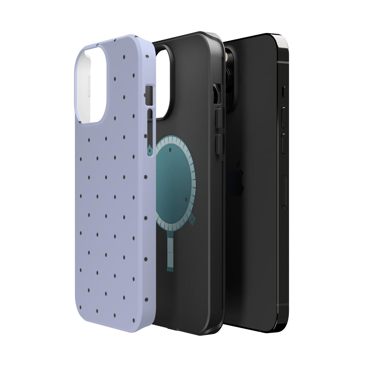 Polka Pop Case in Sabrina Blue + Pastel Black