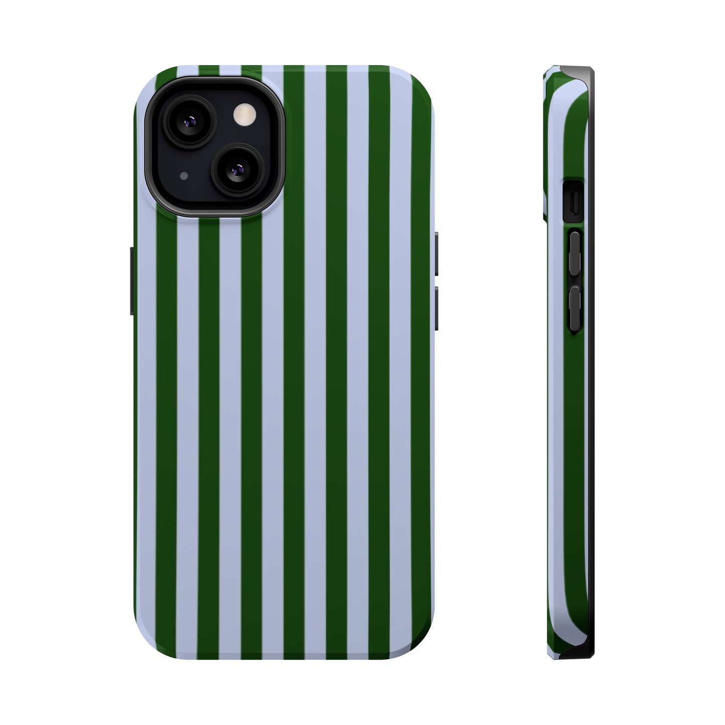 Summer Stripes Case in Forest Green + Baby Blue