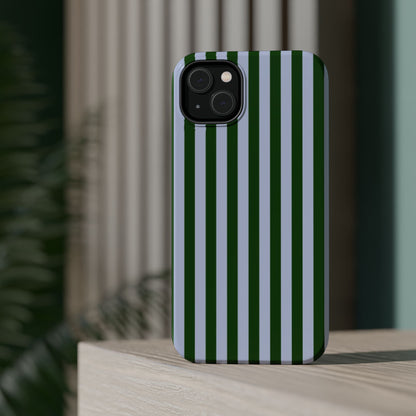 Summer Stripes Case in Forest Green + Baby Blue
