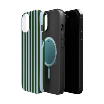 Summer Stripes Case in Forest Green + Baby Blue