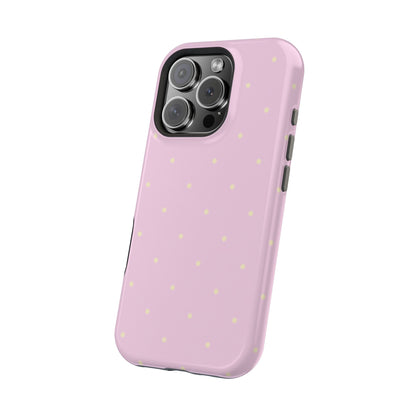 Polka Pop Case in Soft Pink + Butter Yellow