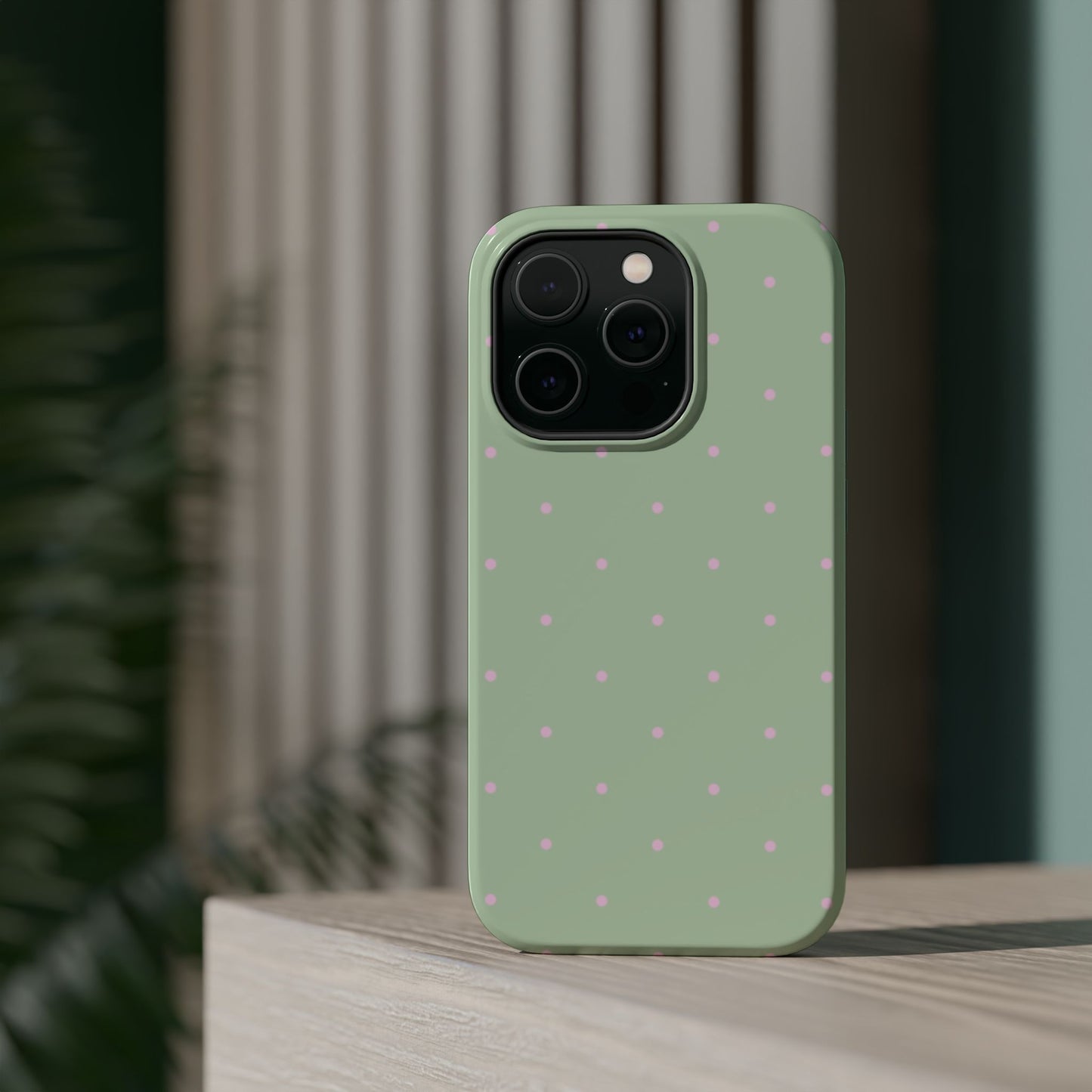 Polka Pop Case in Mint Green + Princess Pink