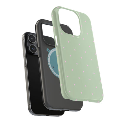 Polka Pop Case in Mint Green + Princess Pink