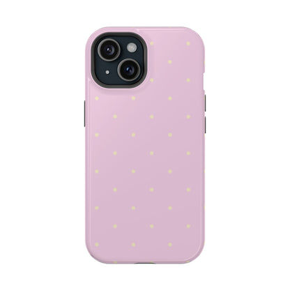 Polka Pop Case in Soft Pink + Butter Yellow