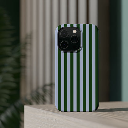 Summer Stripes Case in Forest Green + Baby Blue