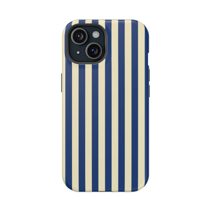 Summer Stripes Case in Butter Yellow + Dark Blue
