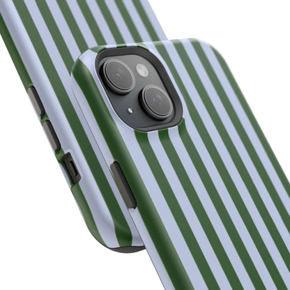 Summer Stripes Case in Forest Green + Baby Blue
