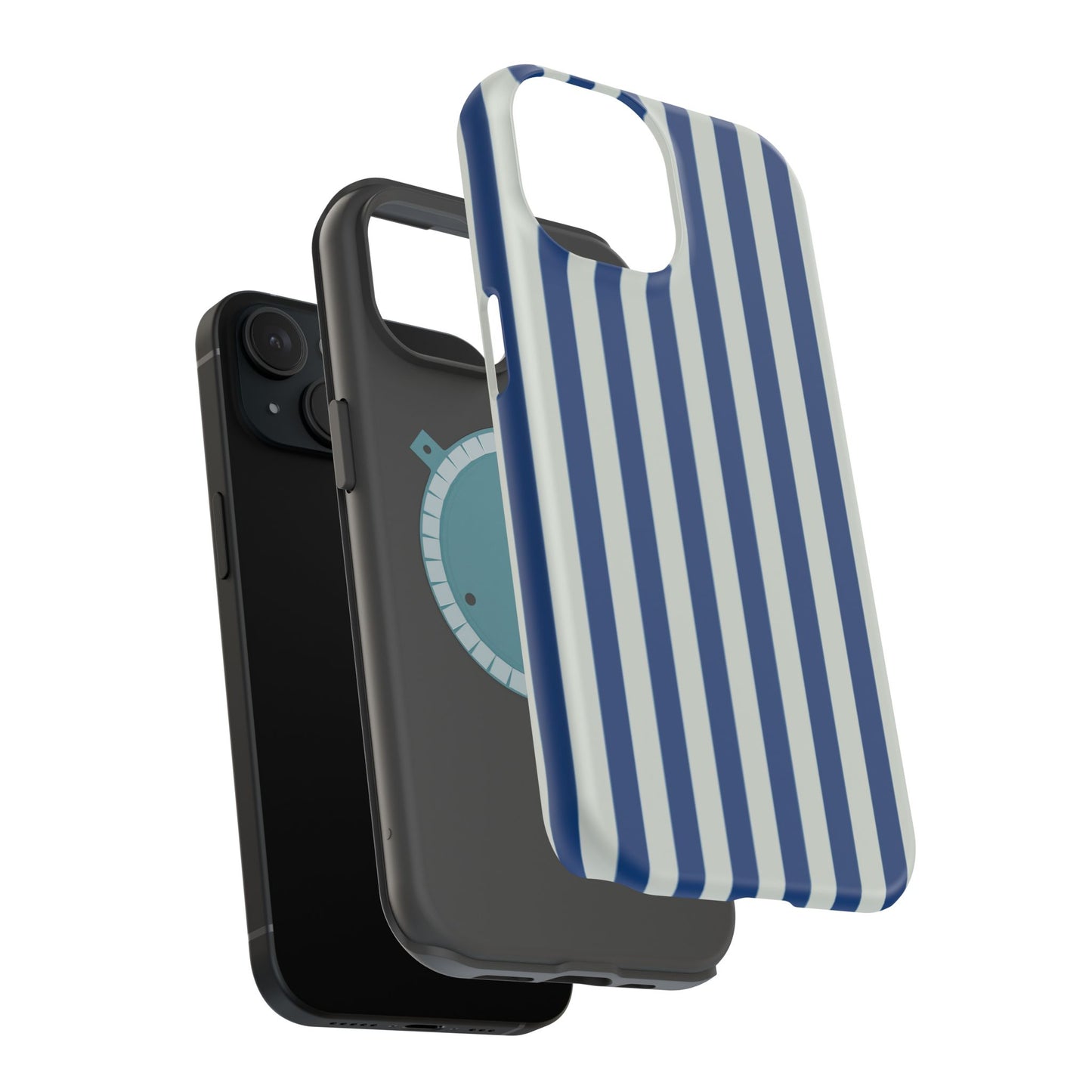 Summer Stripes Case in Dark Blue + Baby Blue