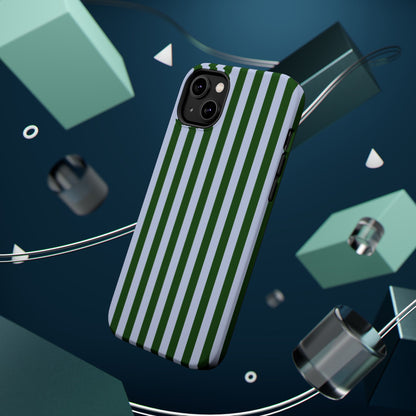 Summer Stripes Case in Forest Green + Baby Blue