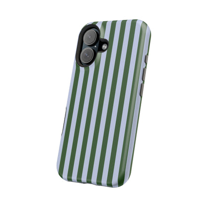 Summer Stripes Case in Forest Green + Baby Blue