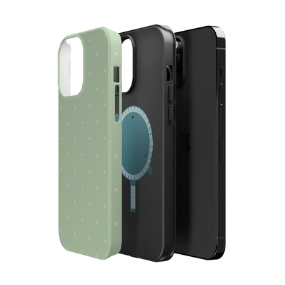 Polka Pop Case in Mint Green + Princess Pink