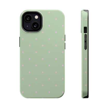 Polka Pop Case in Mint Green + Princess Pink
